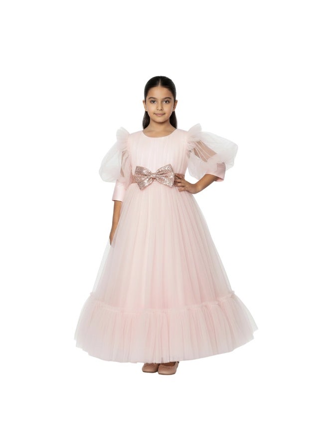 D'Daniela Tulle Puff-Sleeve Dress - Image 1